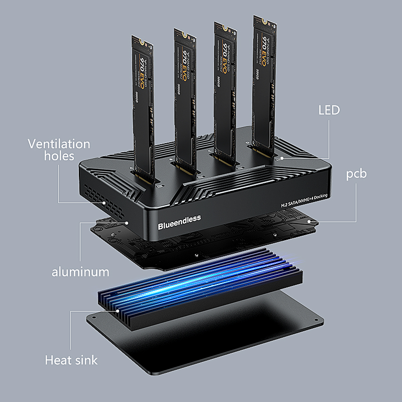 محطة إرساء Blueendless 4 Bay m - مراجعة 8Tb M2 Nvme Ssd وسعره